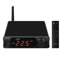 Amplificador de fone de ouvido Topping DX3Pro+ LDAC - Decodificador de áudio ES9038Q2M XU208 NFCA Bluetooth5.0 Pré-amplificador DAC AMP USB/OPT/coaxial com controle remoto (preto)