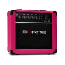 Amplificador de Guitarra Borne Strike Rosa G30 15watts 110 / 220v com Distorção
