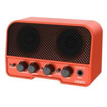 Amplificador de guitarra LEKATO Mini 5W recarregável com Bluetooth laranja