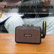 Amplificador De Guitarra Sem Fio BT Com Duplo Alto-falante, Saída De 5W, Bateria Recarregável,