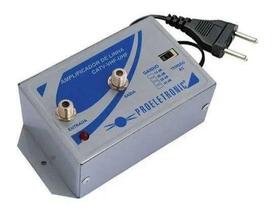 Amplificador de linha 25 db vhf/uhf proeletronic