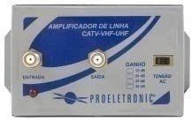 Amplificador de linha 30db vhf/uhf - PROELETRONIC
