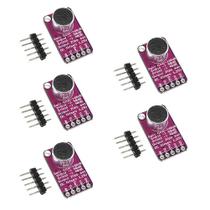 Amplificador de Microfone Electret ACEIRMC MAX9814 (5 Unidades) com Controle Automático de Ganho para Arduino