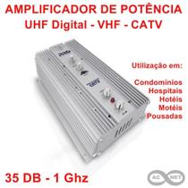 Amplificador de Potência 35 DB UHF-VHF-CATV Proeletronic
