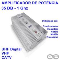 Amplificador De Potência 35 Db Uhf-Vhf-Catv Proeletronic