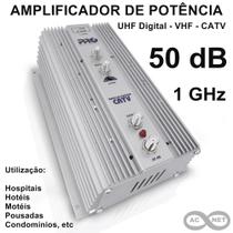 Amplificador de Potência 50 DB UHF-VHF-CATV Proeletronic