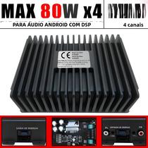 Amplificador De Potência DSP 4CH Para Carro, Processador Inteligente De Qualidade De Som Com Tela