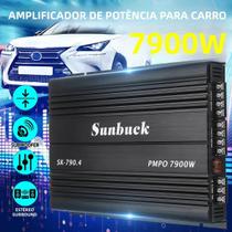 Amplificador De Potência Para Carro De 4 Canais 12V SK-7900W Classe A/B Player De Áudio Digital