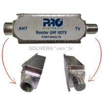 Amplificador de Sinal de TV Digital Booster 26dB Proeletronic PQBT-2650LTE com Filtro 4g