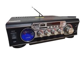 amplificador de som lelong le706 bivolt bluetooth radio fm mp3