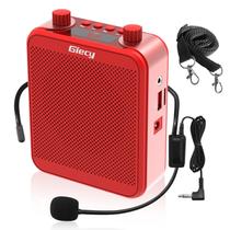 Amplificador de voz Giecy G300 30W 2800mAh com microfone vermelho