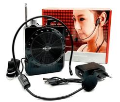 Amplificador de Voz Megafone Bluetooth com Microfone e Rádio KB-150 - Kapbom