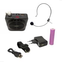 Amplificador de Voz Portátil com Microfone Fone de Orelha para Professores e Guias de Turismo