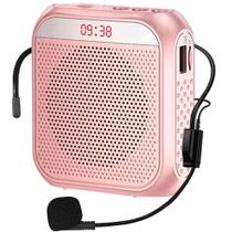 Amplificador de voz portátil VOVIGGOL 2200mAh para professores (rosa)