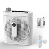 Amplificador de voz sem fio VEVARUN 15W com 2 microfones Lavalier brancos