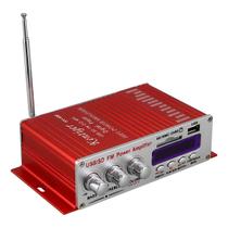 Amplificador Estéreo Hi-Fi 12V Som Potente AUX FM
