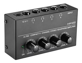 Amplificador Fone Ouvido 4 Canais Ha400 Powerplay Retorno