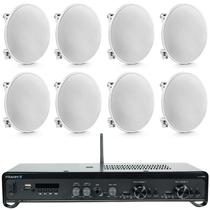 Amplificador Frahm Slim 2700 160 c/ 8 Cx Som Embutir Arandela