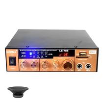 Amplificador Lelong le-705 Stereo 2 canais Bluetooth 200w Radio Usb Karaokê