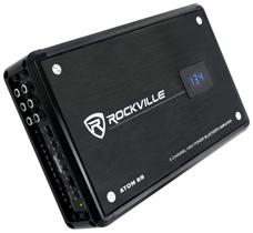 Amplificador marítimo Rockville ATOM 8B 3500W 8 canais 4 Ohm