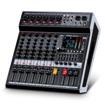 Amplificador Mixer de Áudio BOMGE Bluetooth USB 6 Canais 2x400W Amplificador Mixer de Áudio BOMGE Bluetooth USB 6 Canais 2x400W