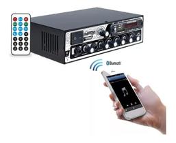 Amplificador Mixer Usb Bluetooth Fm 300wrms 2 Canais Estereo