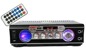 Amplificador Para Som Ambiente Bluetooth Usb Karaokê FM - LE706 - Lelong