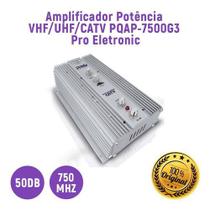 Amplificador Potencia VHF/UHF/CATV 50db 750mhz PQAP-7500G3 Pro