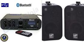 Amplificador SA100BT NCA BT+ 1 Par Caixa SP400 Preta