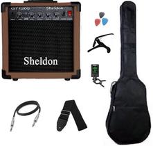 Amplificador Sheldon Gt1200 Guitarra 15W Marrom + Acessórios