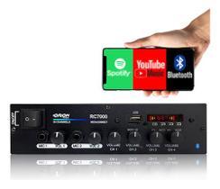 Amplificador Som Ambiente 500 W Bluetooth 4 Canais Rc7000bt