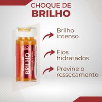 Ampola Choque de Brilho - Mais Brilho para Fios Escuros - Kit com 12 unidades