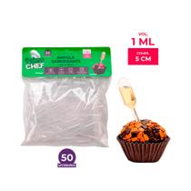 Ampola Saborizante Enfeite Docinho Gourmet Brigadeiro 1ml 50unid - UDlândia