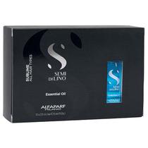 Ampola Semi di Lino Essential Oil 13ml Caixa com 12 Unid Alfaparf Fios Suaves Brilhantes e Saudáveis