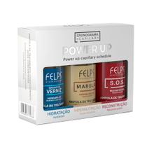 Ampolas de Cronograma Capilar 3 em 1 Felps Professional - 3x15mL