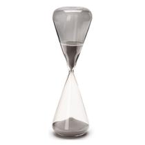 Ampulheta 15 Minutos Cinza Vidro - Linha Timeless - Mart