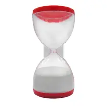 Ampulheta 2,5 Minutos 140 A 160 Seg. 3,5x6,7Cm Tampa Vermelha Acessório Para Jogos