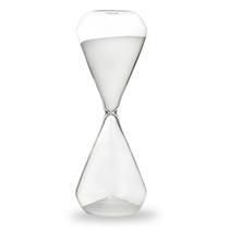 Ampulheta Areia Branca Média Decorativa Tempo 17x5cm