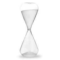 Ampulheta Areia Branca Média Decorativa Tempo 17x5cm