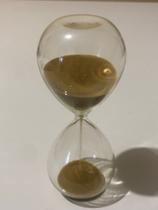 Ampulheta de Areia e Vidro 15min 6,5cm x 16cm