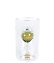 AMPULHETA DE VIDRO 1 MINUTO VERDE 12x7,5 cm
