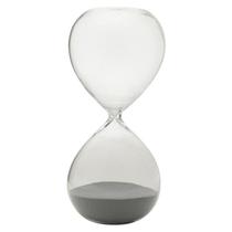 Ampulheta de vidro borossilicato com areia cinza 15 minutos Wolff 7,5x7,5x15