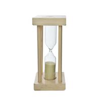 Ampulheta de vidro com base de madeira 10 minutos 11,5cm Ampulheta de vidro com base de madeira 10 minutos 11,5cm