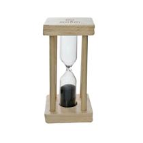 Ampulheta de vidro com base de madeira 5 minutos 8,5cm Ampulheta de vidro com base de madeira 5 minutos 8,5cm