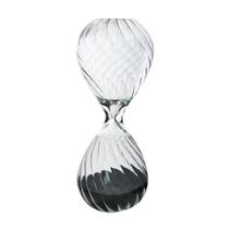 Ampulheta de vidro em relevo 5 minutos 12,5cm Ampulheta de vidro em relevo 5 minutos 12,5cm