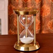 Ampulheta Decorativa 30 Minutos em Metal Tamanho Médio 22,5 cm - Dourada