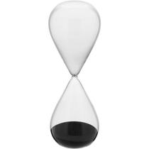 Ampulheta Decorativa Areia Preta Vidro 29x10x10cm Enfeite