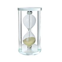 Ampulheta decorativa de vidro com base de vidro 1 minuto 14,5cm Ampulheta decorativa de vidro com base de vidro 1 minuto 14,5cm