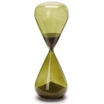 AMPULHETA DECORATIVA DE VIDRO VERDE COM AREIA 30 MINUTOS 20x8CM - MART