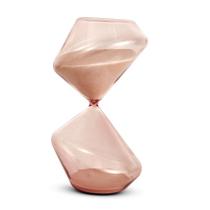 Ampulheta decorativa em vidro 60 minutos rosa mart